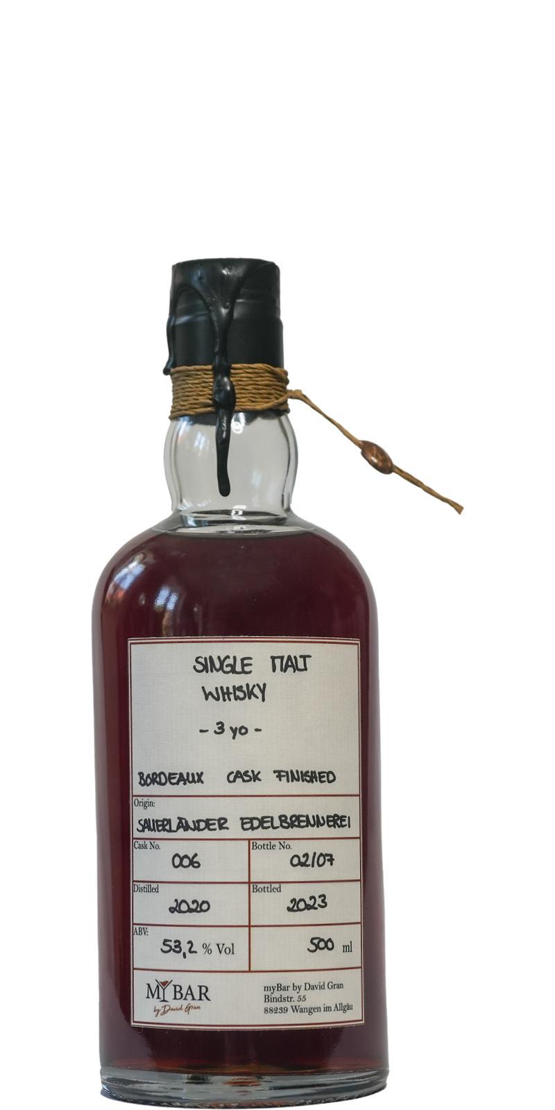 Single Malt Whisky 2020 myBar