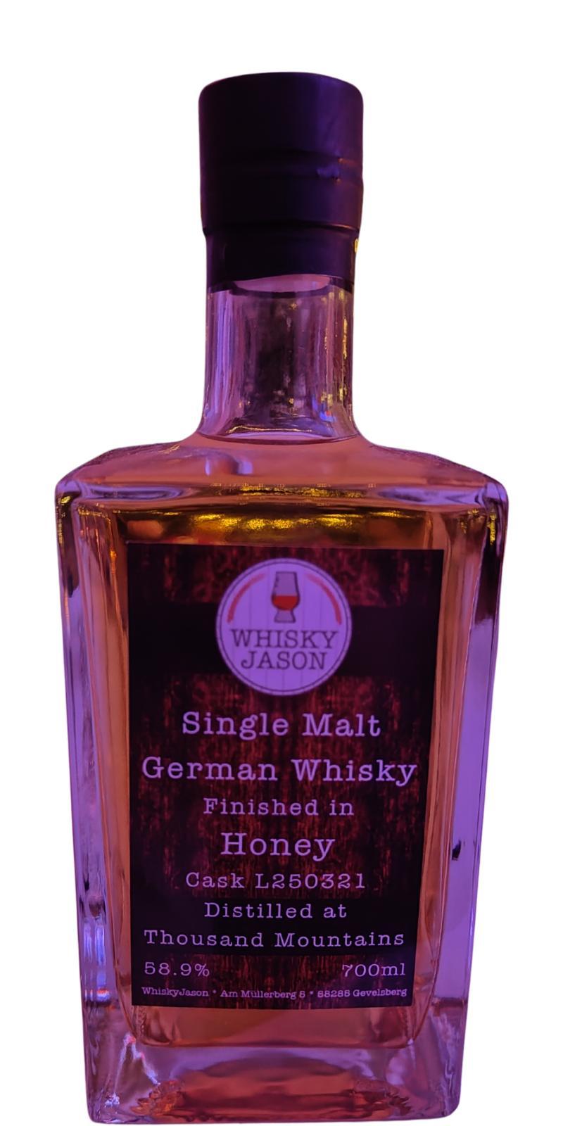 Thousand Mountains Single Malt German Whisky Finished in Honey Cask WhJs