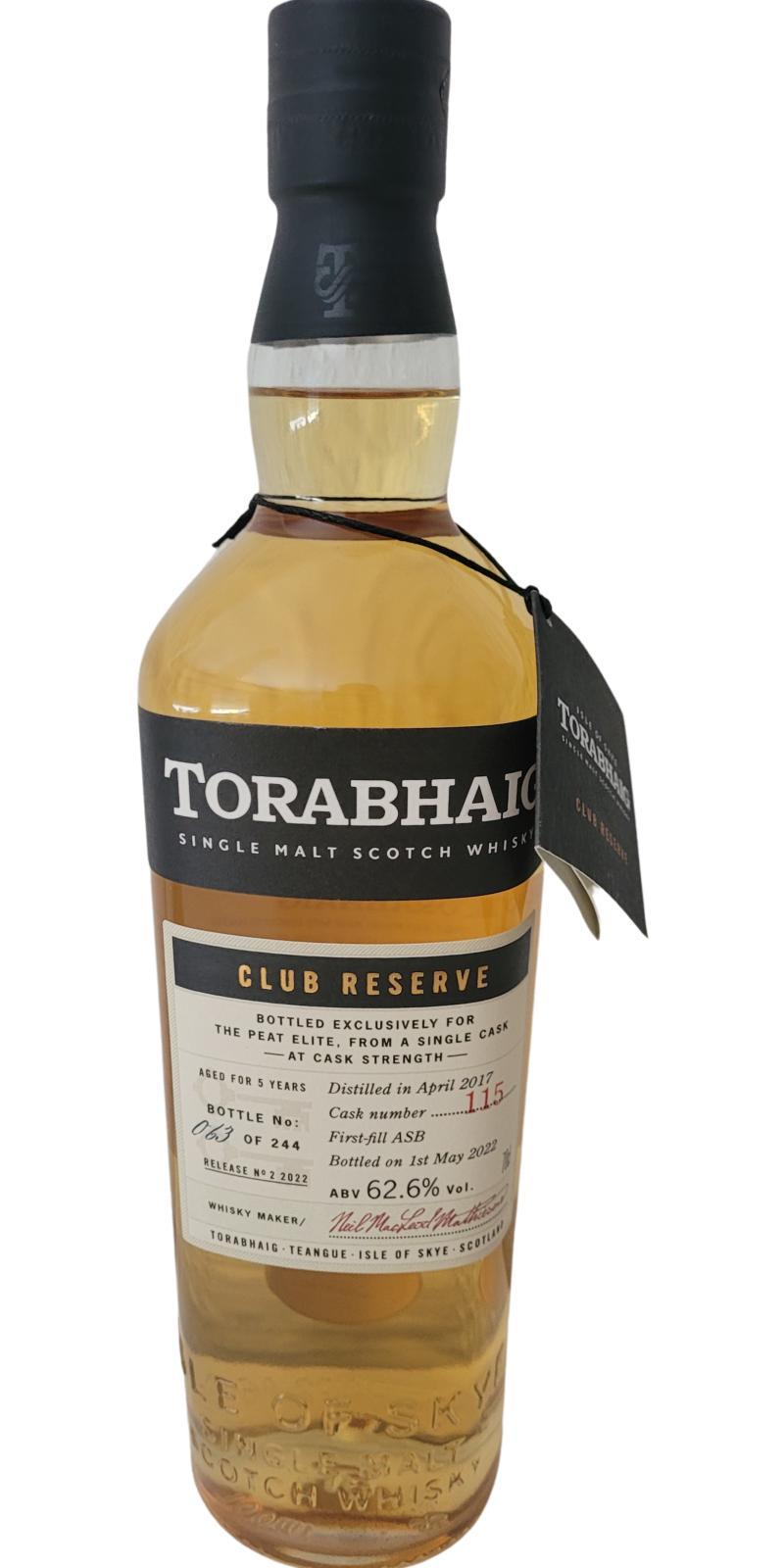Torabhaig 2017  Club Reserve - Release No.2