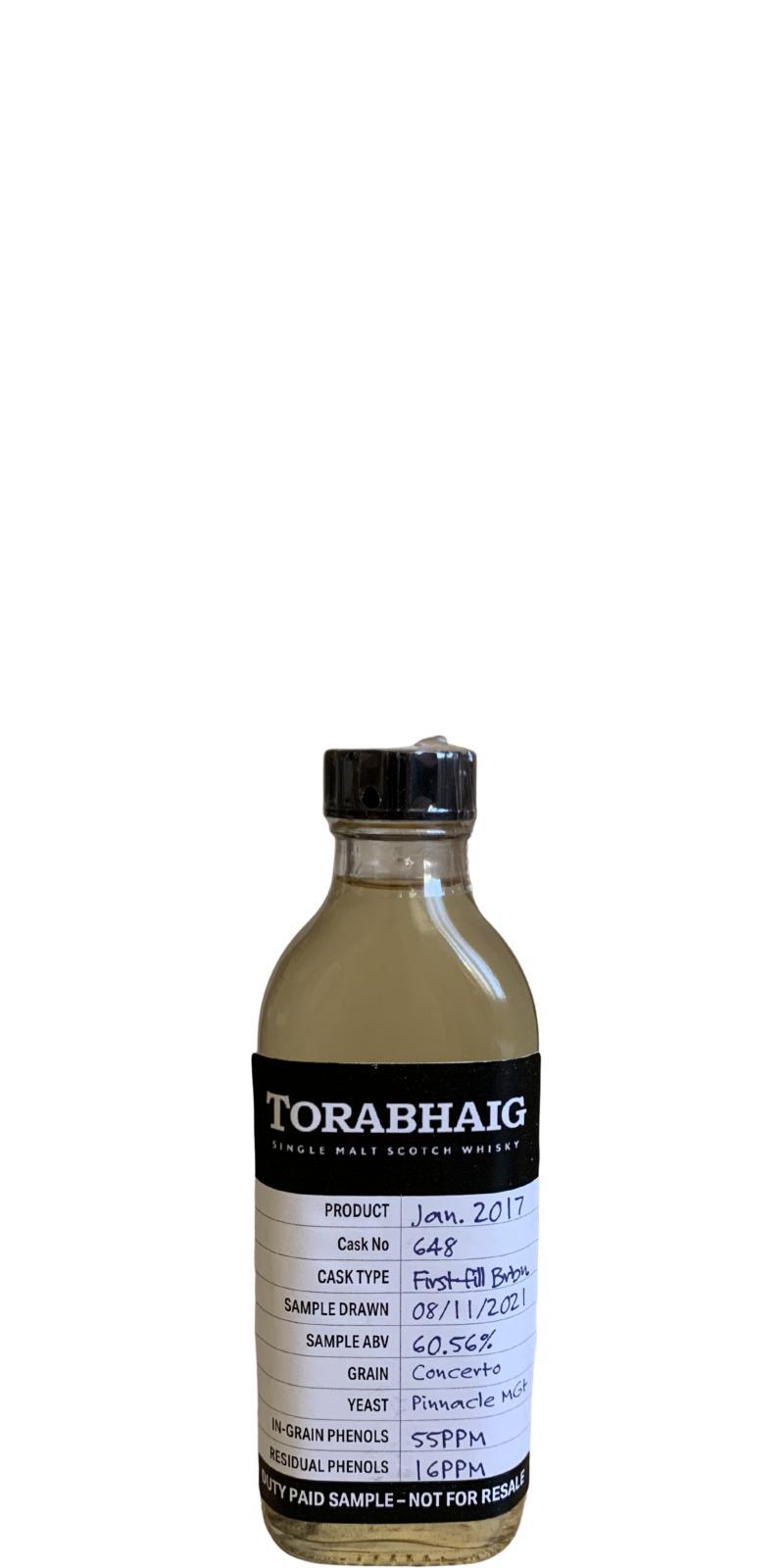 Torabhaig 2017   Duty Paid Sample - Not For Resale