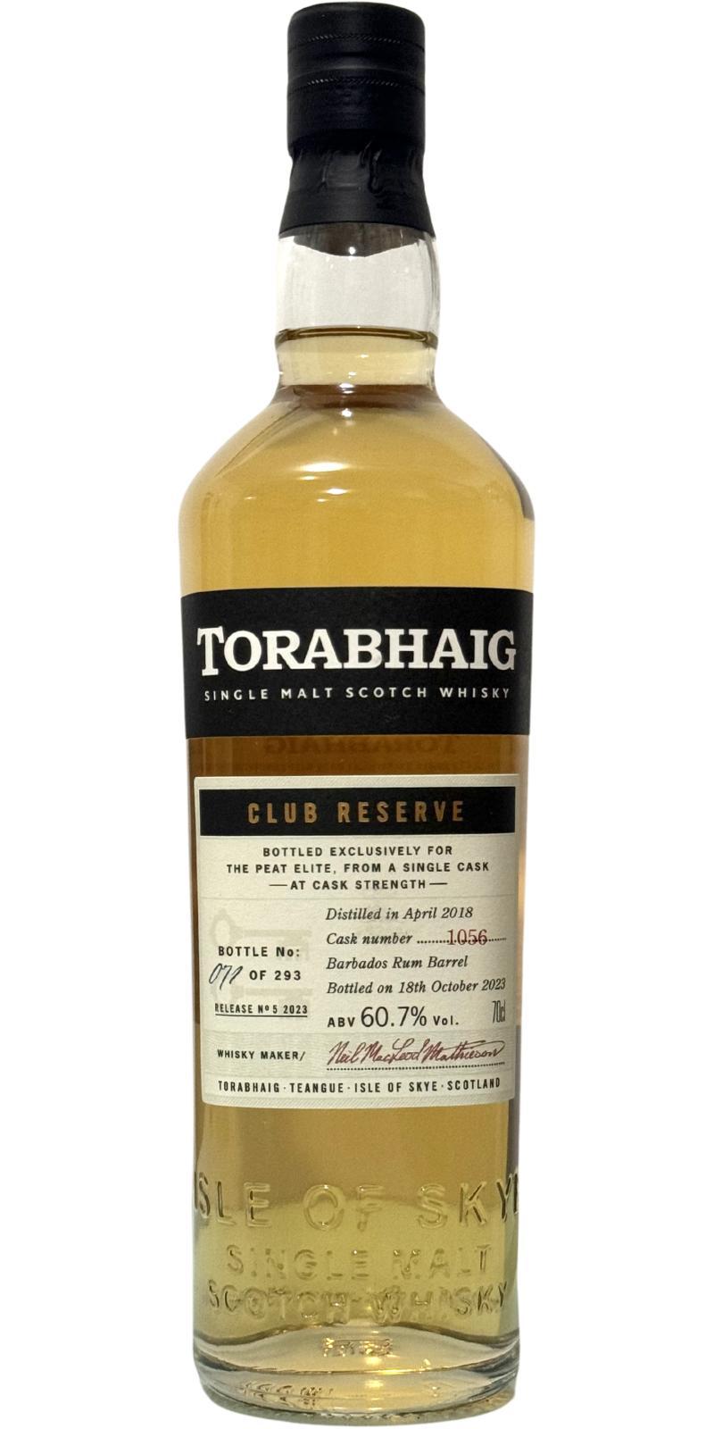 Torabhaig 2018  Club Reserve - Release No.5