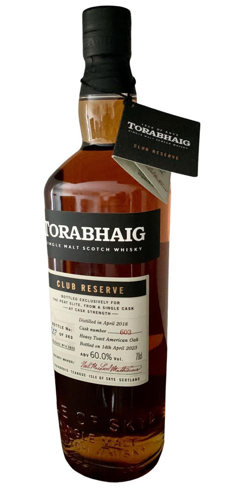 Torabhaig 2018  Club Reserve - Release No.4