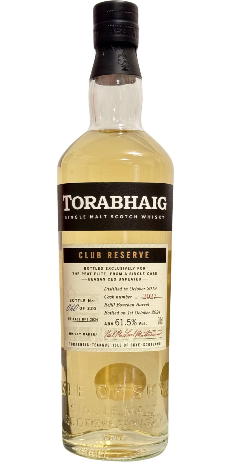 Torabhaig 2019  Club Reserve - Release No.7