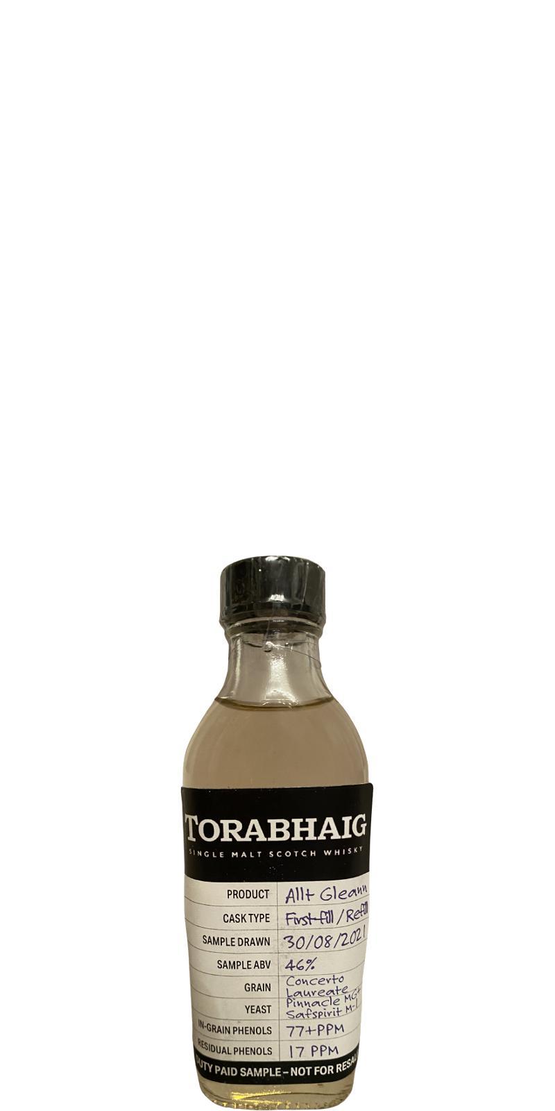 Torabhaig Allt Gleann  Duty Paid Sample - Not For Resale