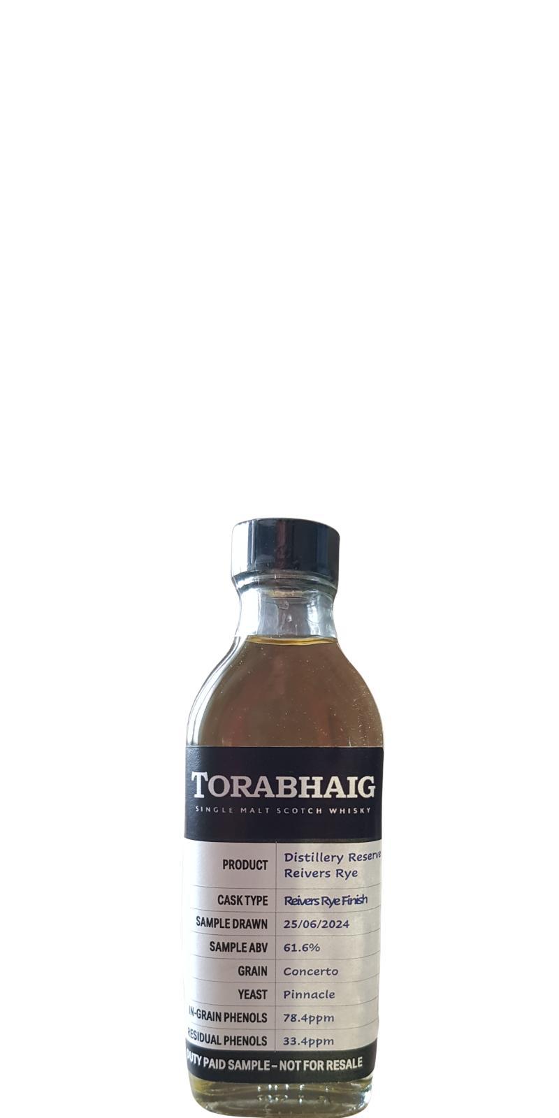 Torabhaig Distillery Reserve Reivers Rye  Duty Paid Sample - Not For Retail Sale