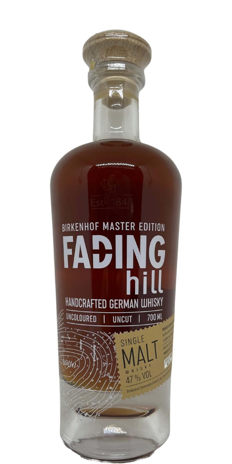 Fading Hill Handcrafted German Whisky Birkenhof Master Edition