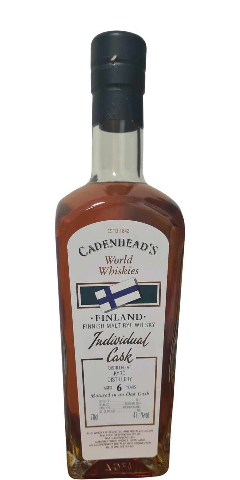 Kyrö 2017 CA World Whiskies - Individual Cask