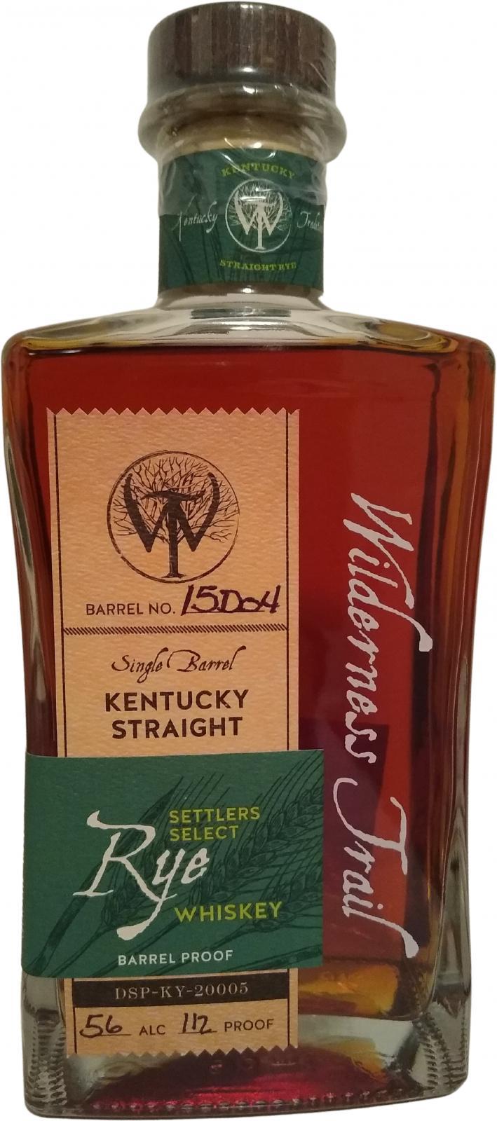 Wilderness Trail Settlers Select Rye Whiskey Single Barrel
