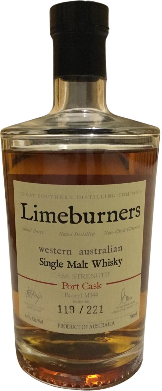 Limeburners Port Cask  Cask Strength