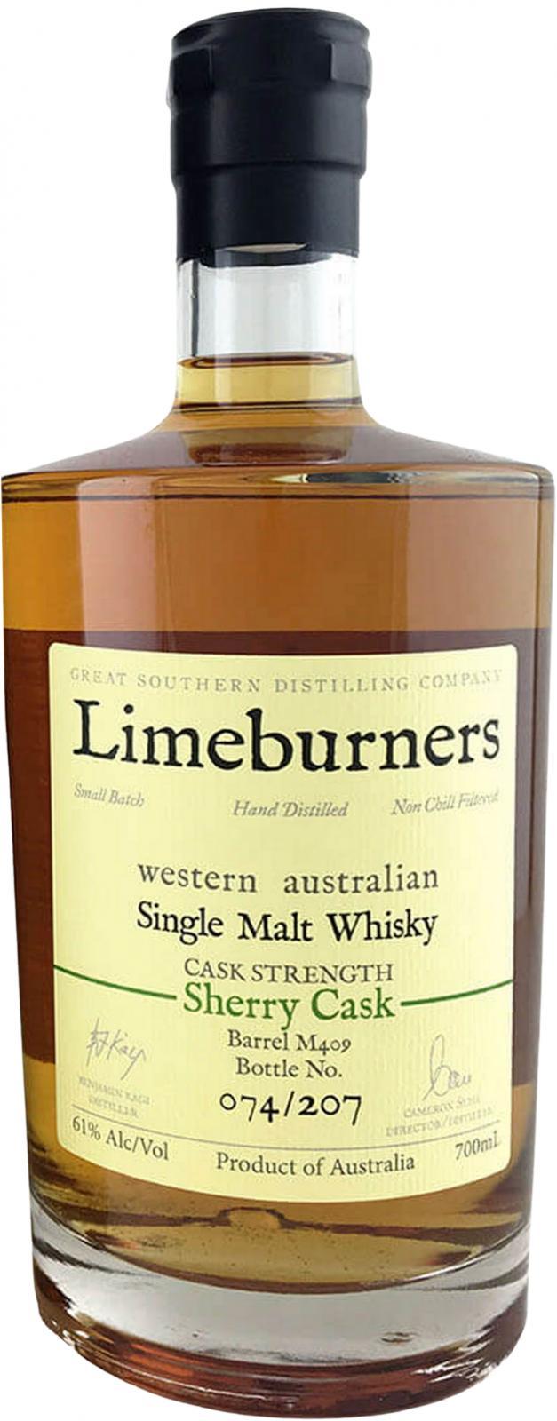 Limeburners Sherry Cask  Cask Strength