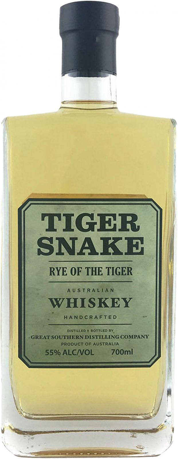 Tiger Snake Rye Of The Tiger  Australian Rye Whiskey Handcrafted