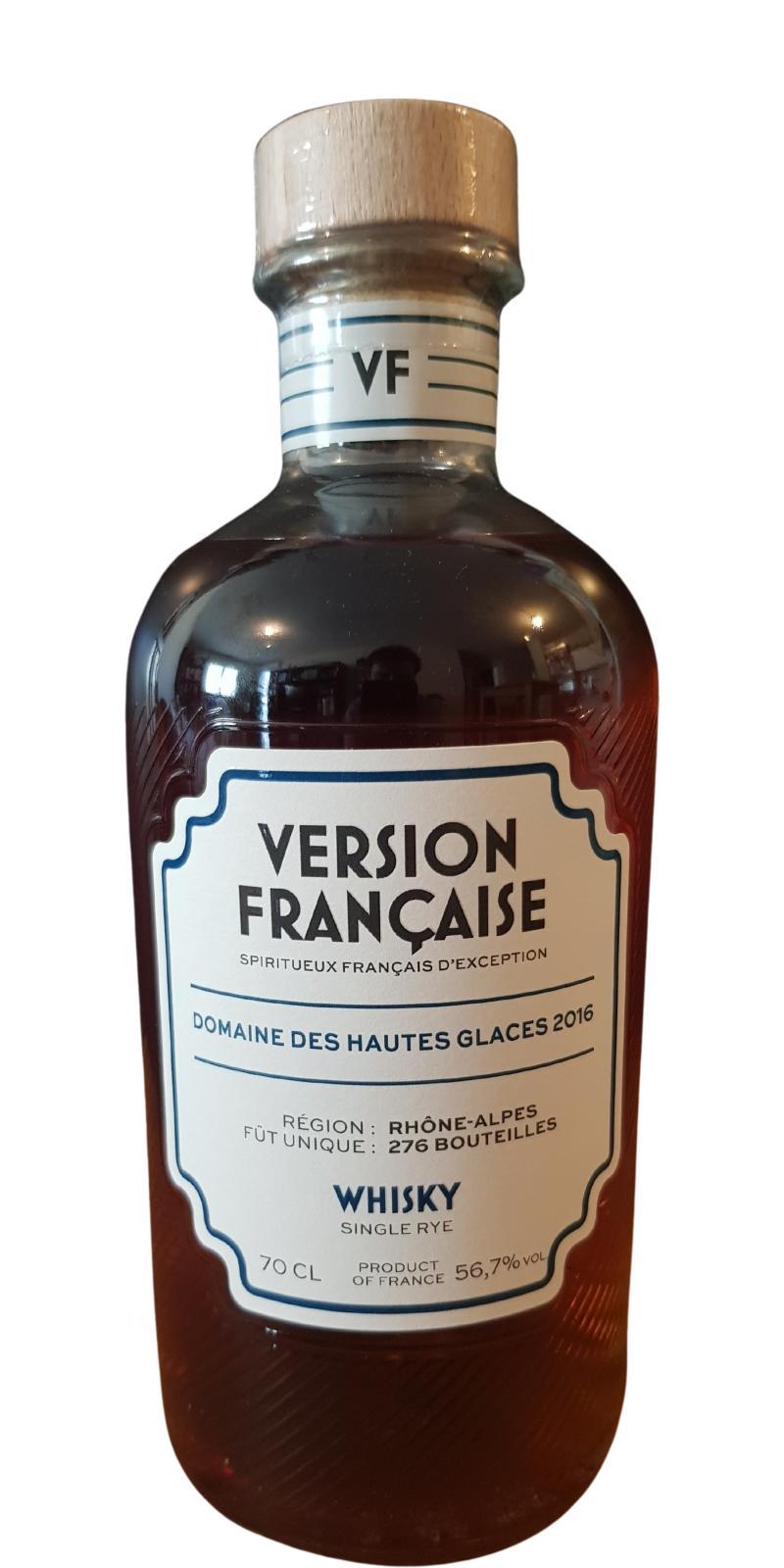 Domaine des Hautes Glaces 2016 LMDW  Version Française