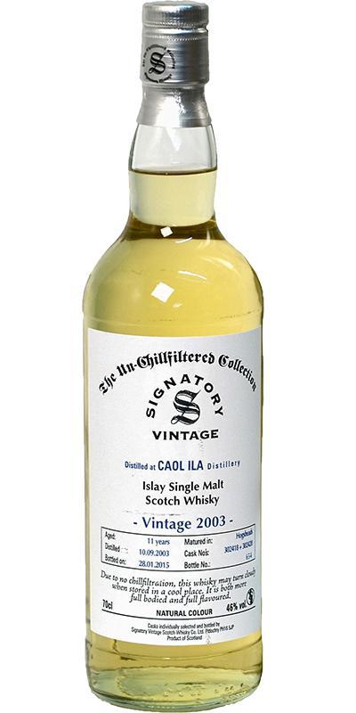 Caol Ila 2003 SV The Un-Chillfiltered Collection