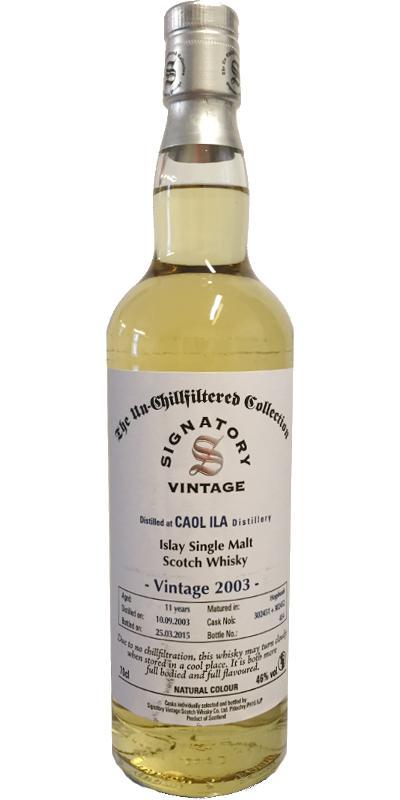 Caol Ila 2003 SV The Un-Chillfiltered Collection