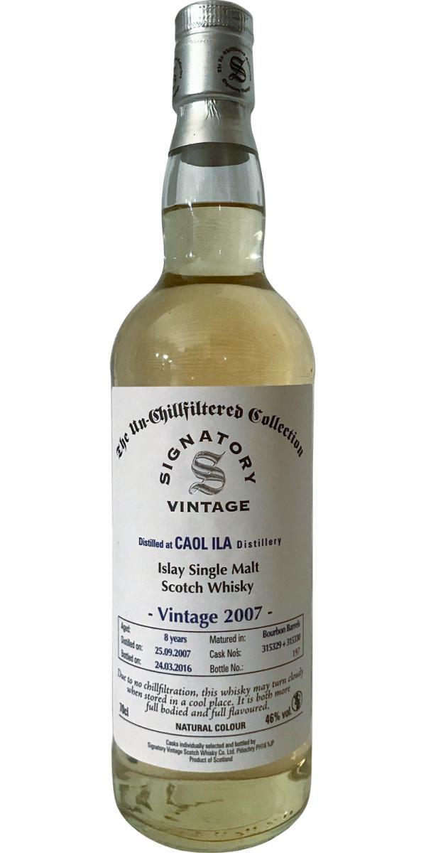 Caol Ila 2007 SV The Un-Chillfiltered Collection