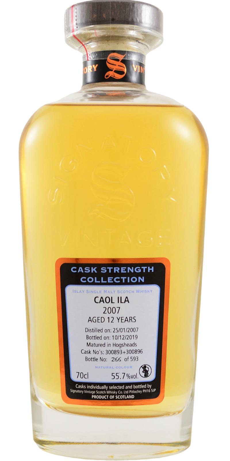 Caol Ila 2007 SV Cask Strength Collection