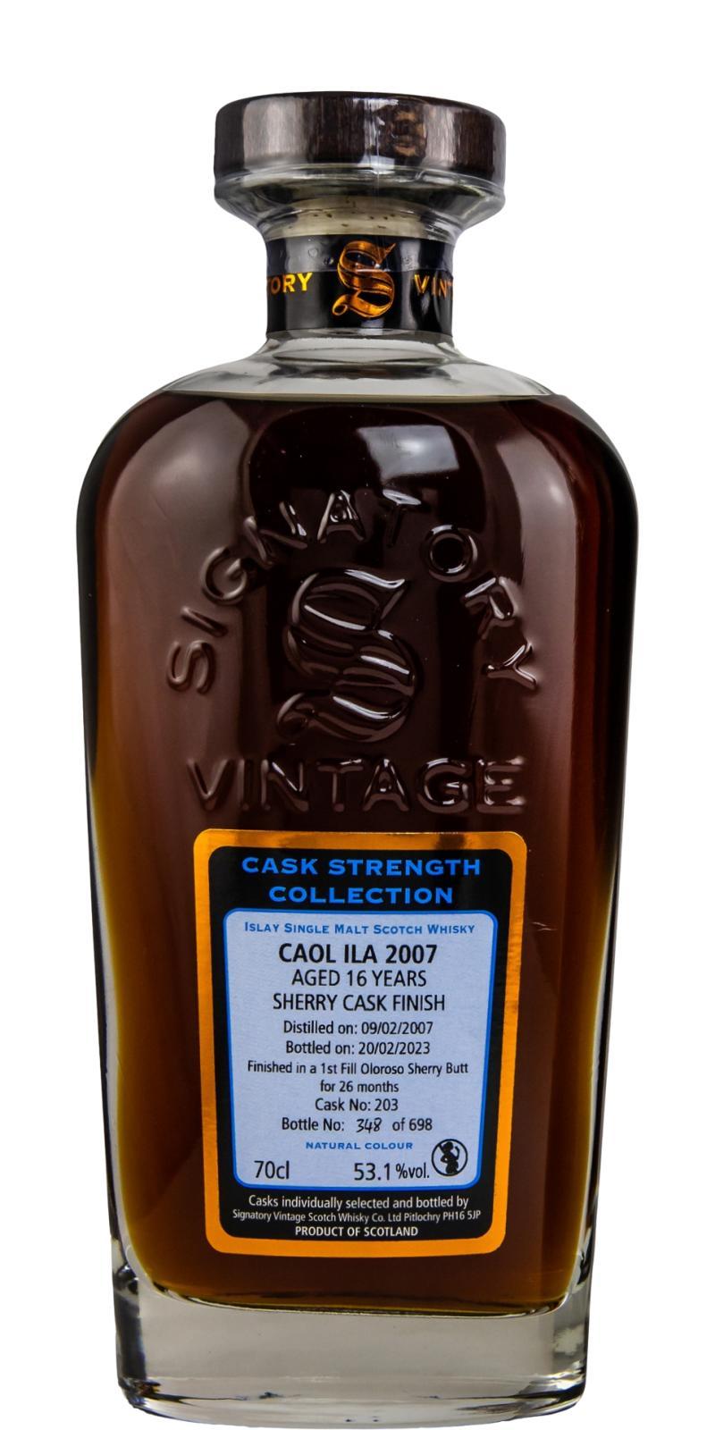 Caol Ila 2007 SV Cask Strength Collection