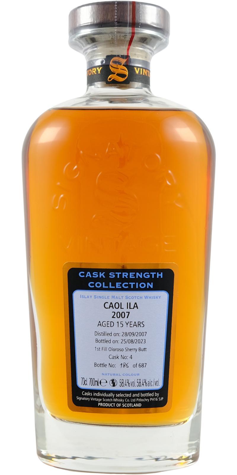 Caol Ila 2007 SV Cask Strength Collection