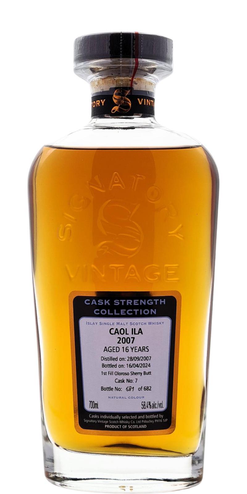 Caol Ila 2007 SV Cask Strength Collection