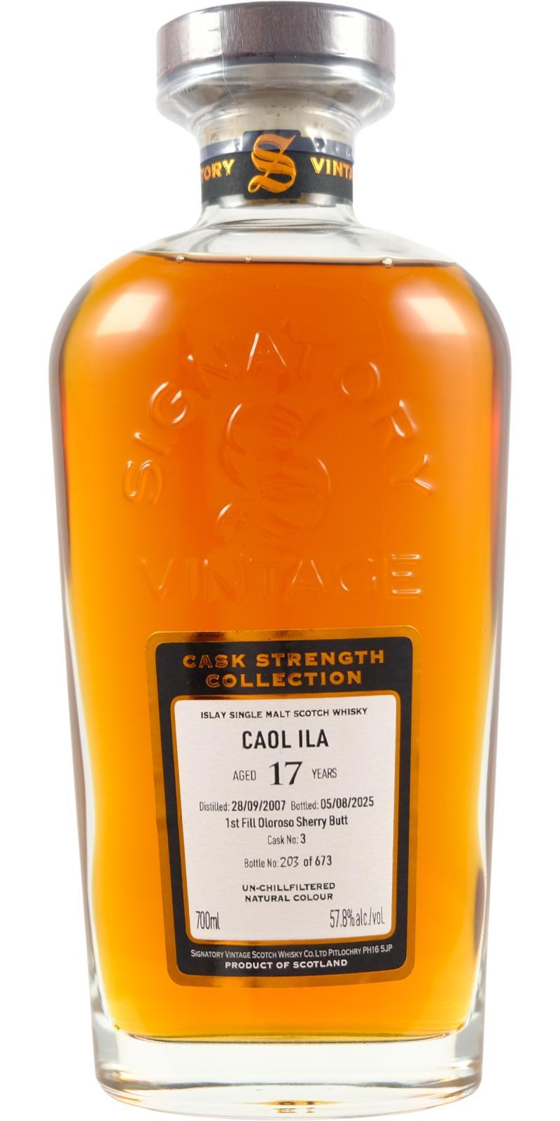 Caol Ila 2007 SV Cask Strength Collection