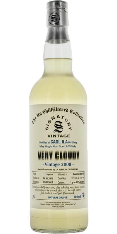 Caol Ila 2008 SV The Un-Chillfiltered Collection - Very Cloudy