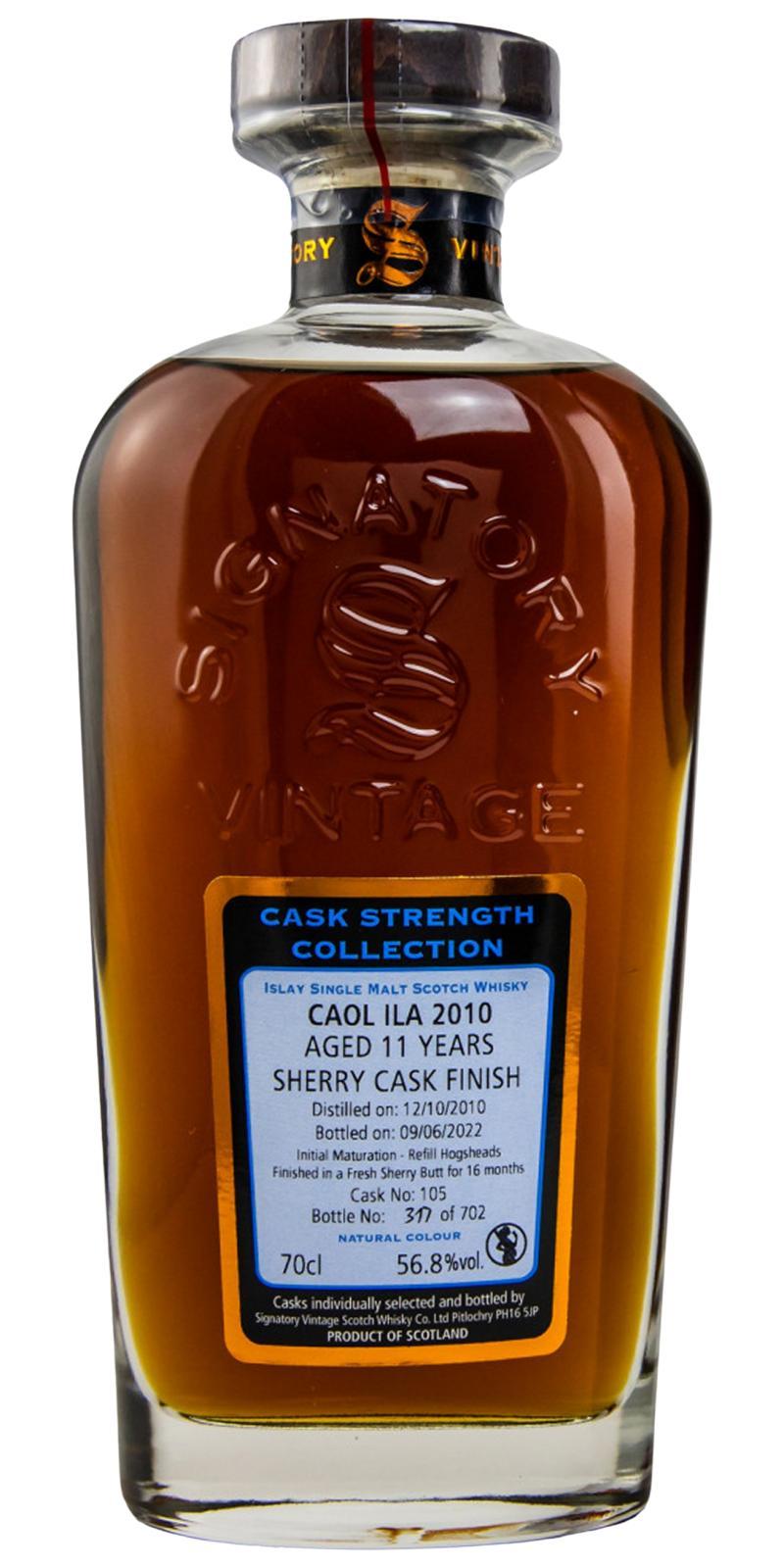Caol Ila 2010 SV Cask Strength Collection