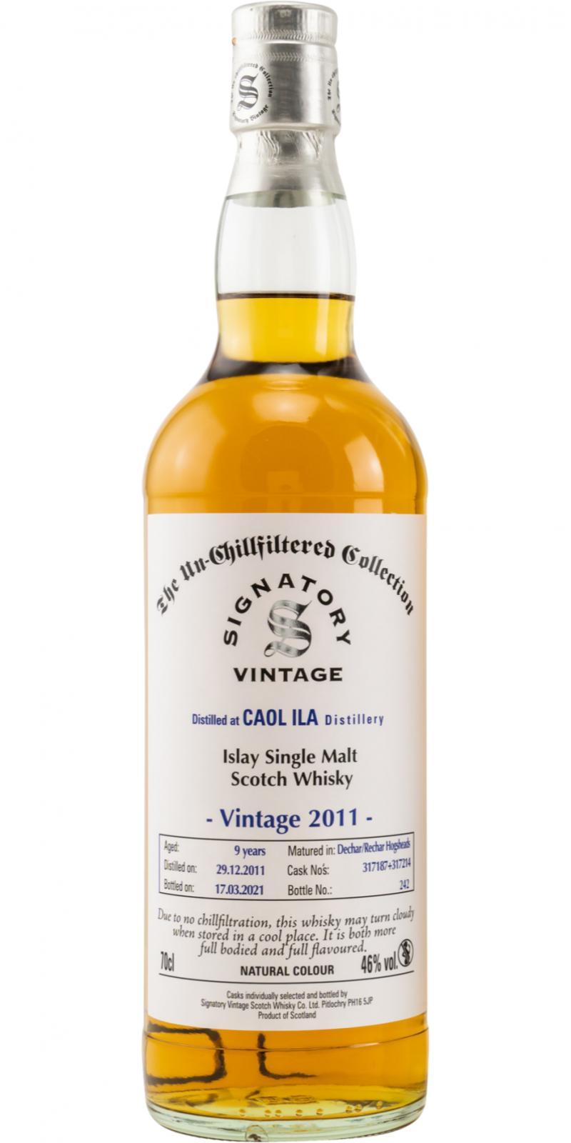 Caol Ila 2011 SV The Un-Chillfiltered Collection