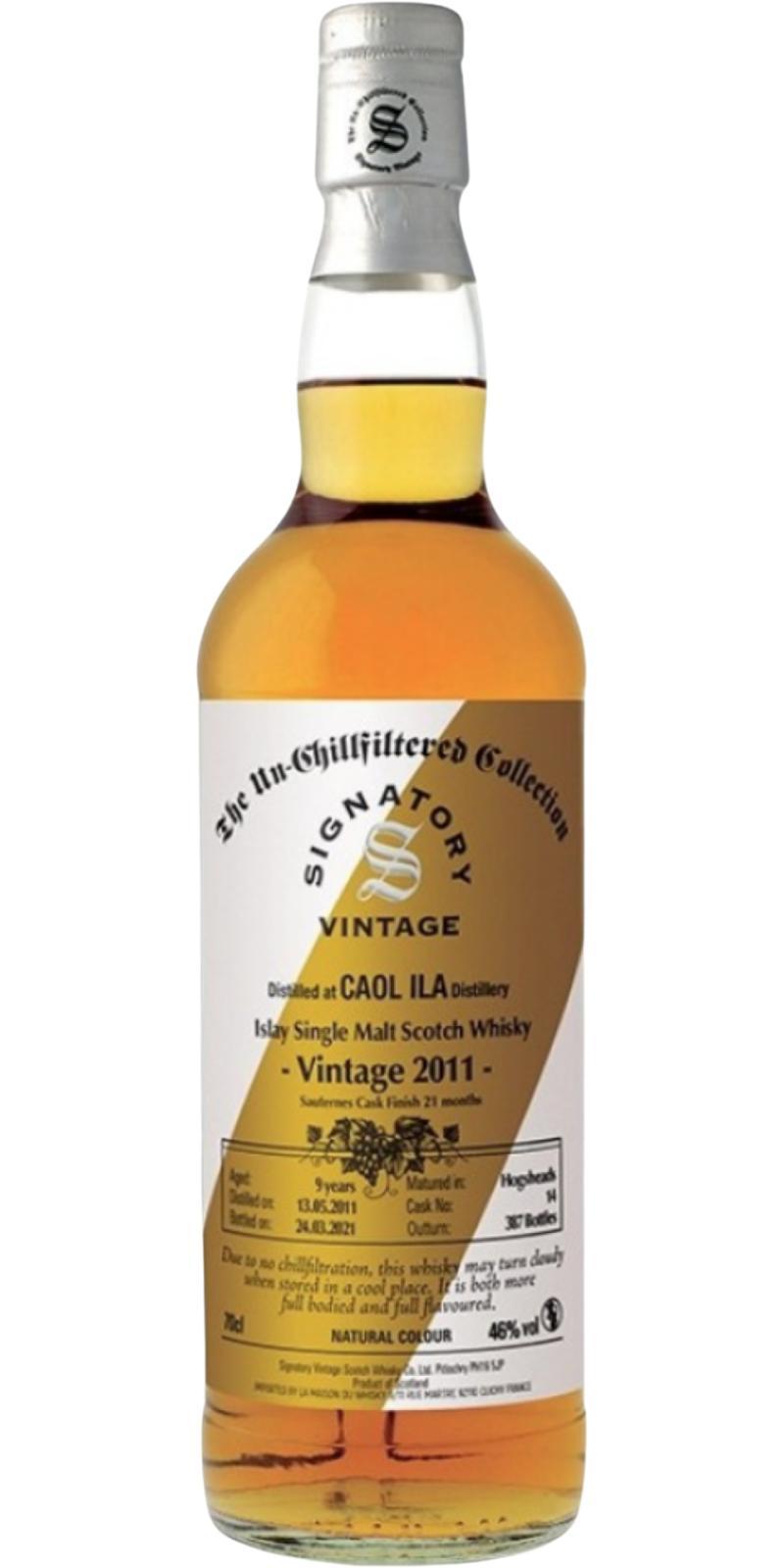 Caol Ila 2011 SV The Un-Chillfiltered Collection