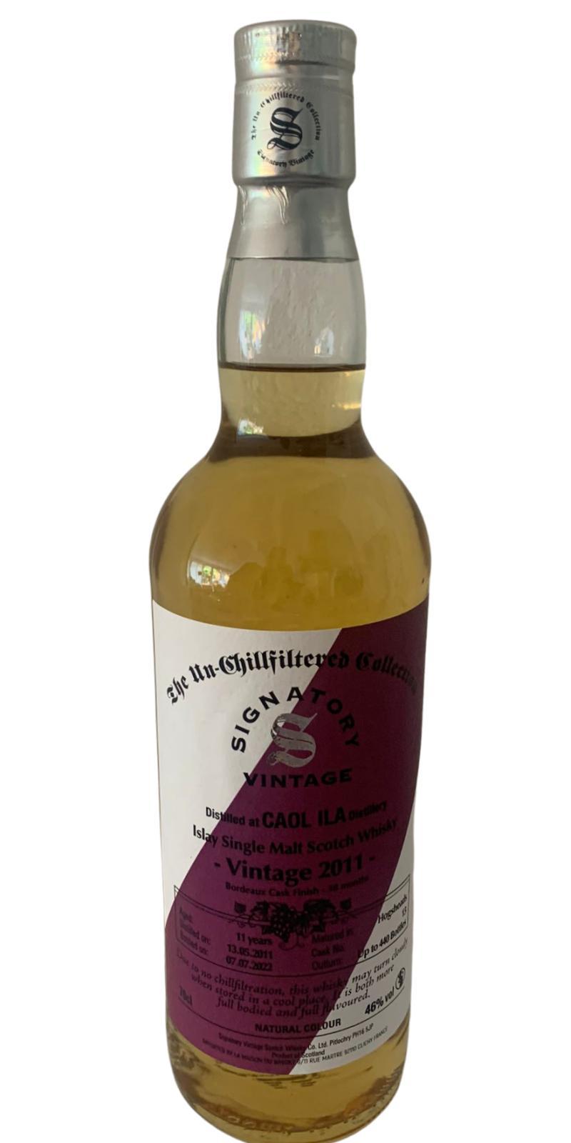Caol Ila 2011 SV The Un-Chillfiltered Collection