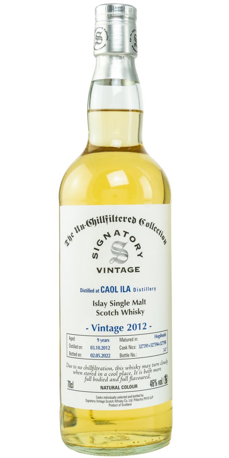 Caol Ila 2012 SV The Un-Chillfiltered Collection