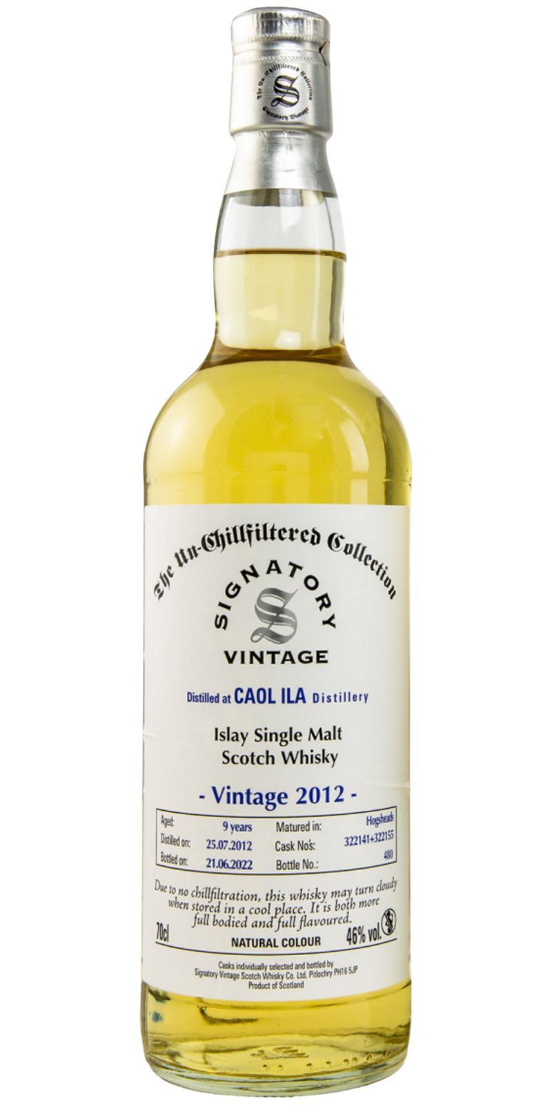 Caol Ila 2012 SV The Un-Chillfiltered Collection
