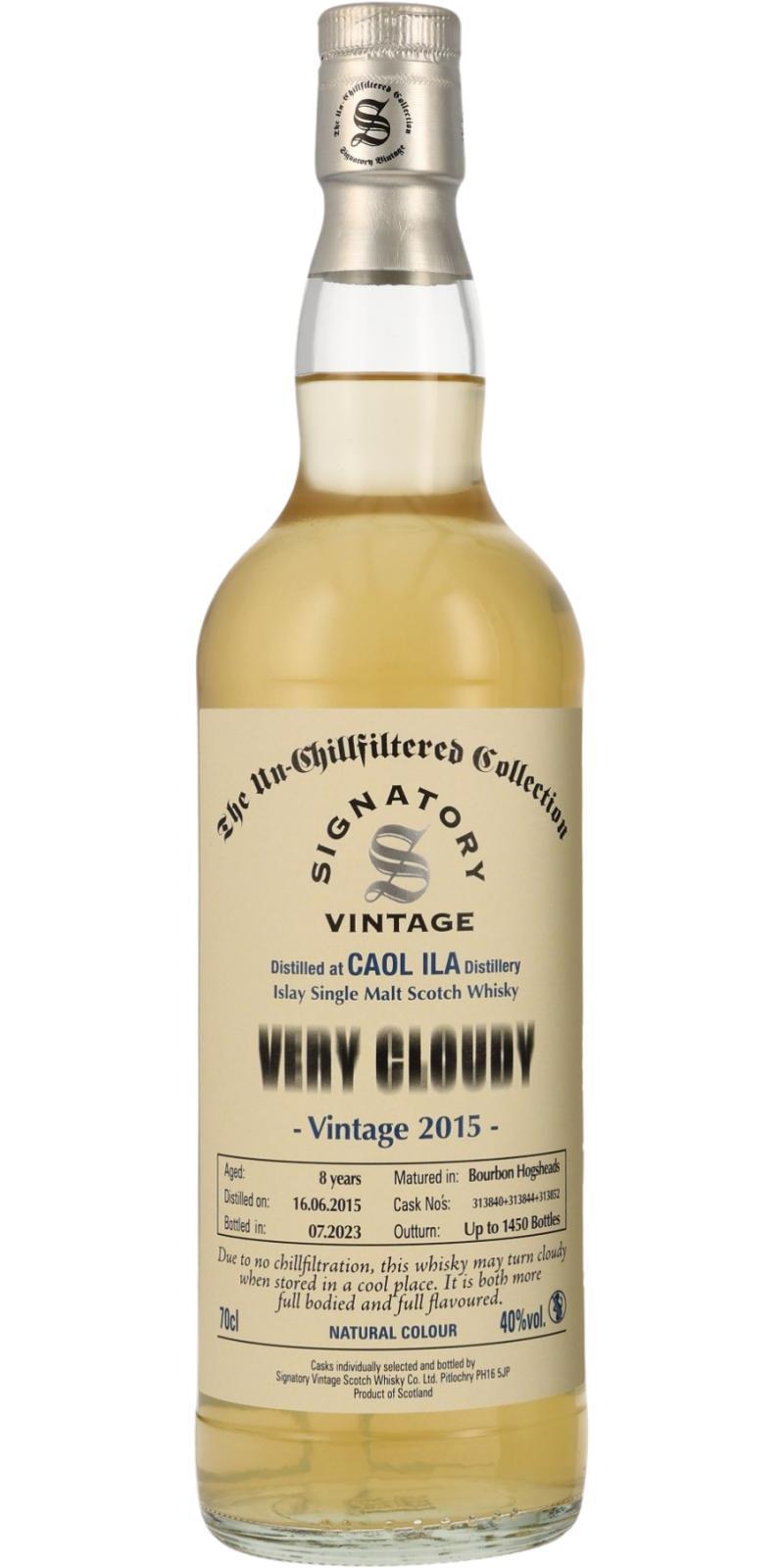Caol Ila 2015 SV The Un-Chillfiltered Collection - Very Cloudy