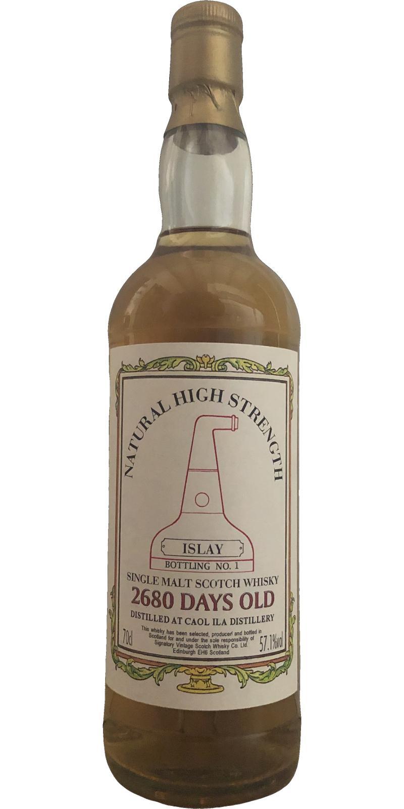 Caol Ila 2680 Days Old SV Natural High Strength - Islay Bottling No. 1