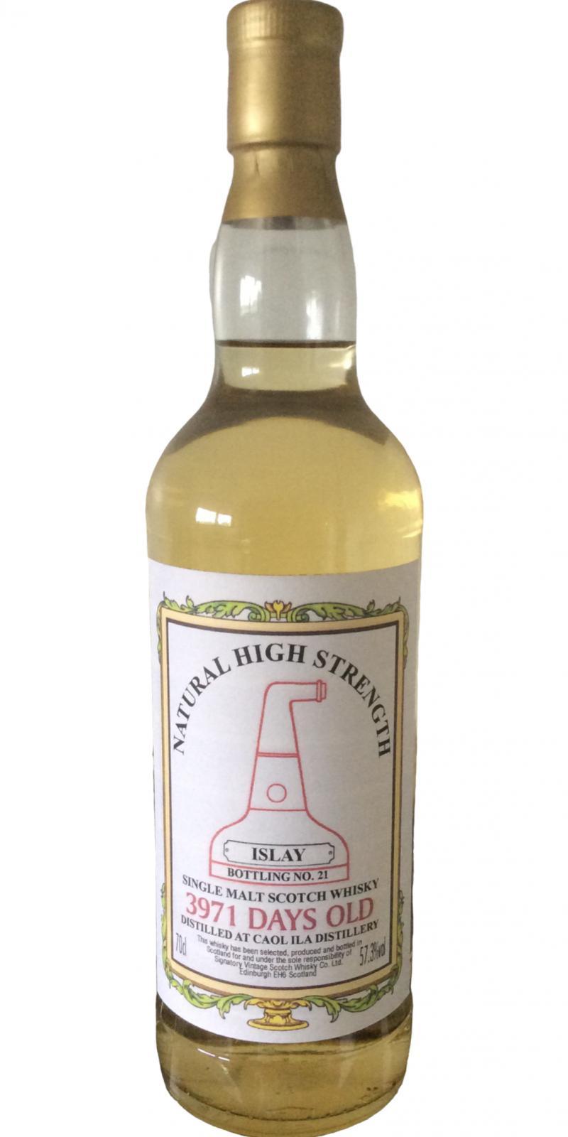 Caol Ila 3971 Days Old SV Natural High Strength - Islay Bottling No. 21