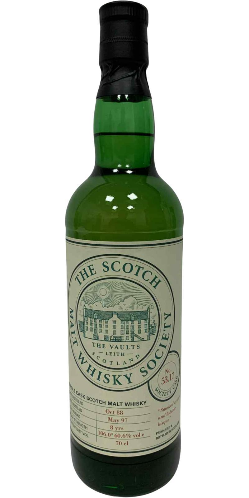 Caol Ila 1988 SMWS 53.17 Smoked oysters and lobster bisque