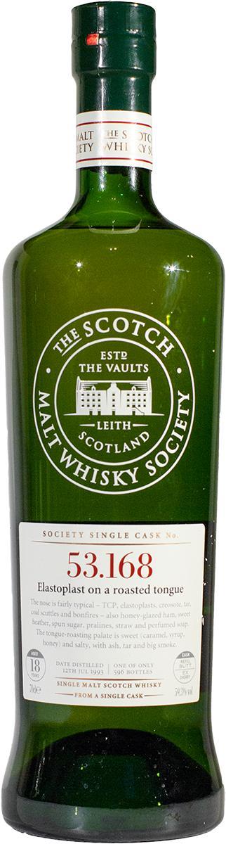 Caol Ila 1993 SMWS 53.168 Elastoplast on a roasted tongue