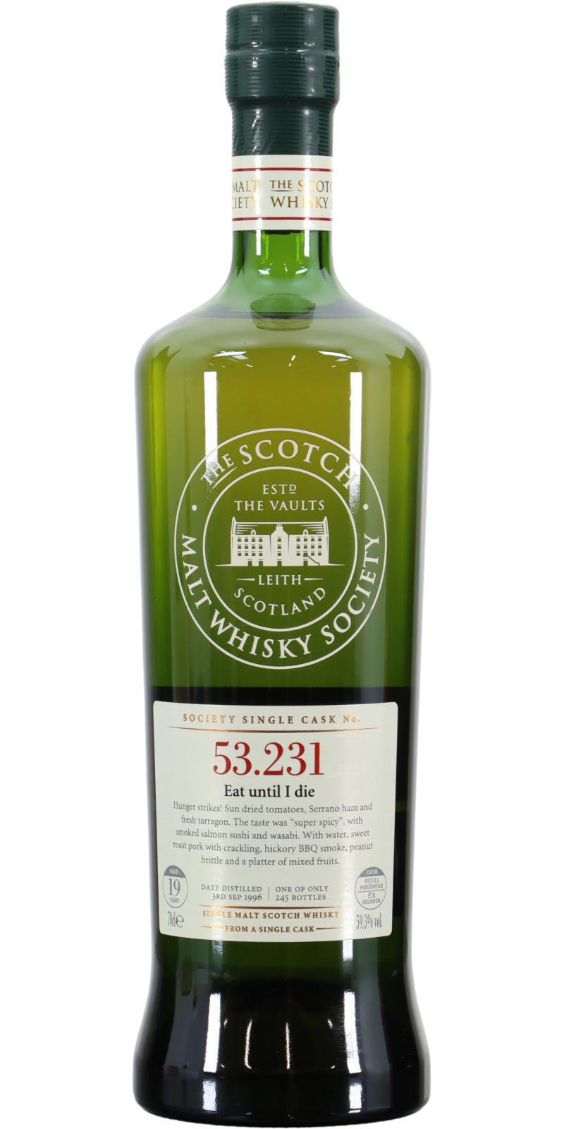 Caol Ila 1996 SMWS 53.231 Eat until I die