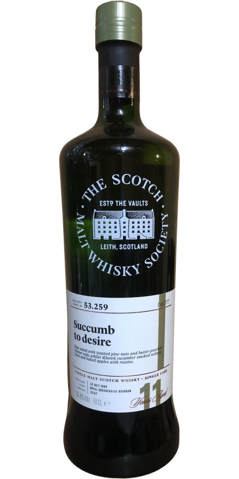 Caol Ila 2006 SMWS 53.259 Succumb to desire