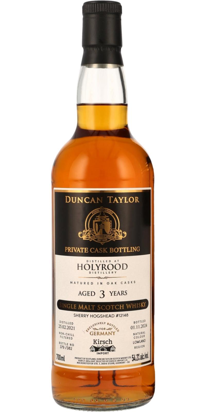 Holyrood 2021 DT  Private Cask Bottling
