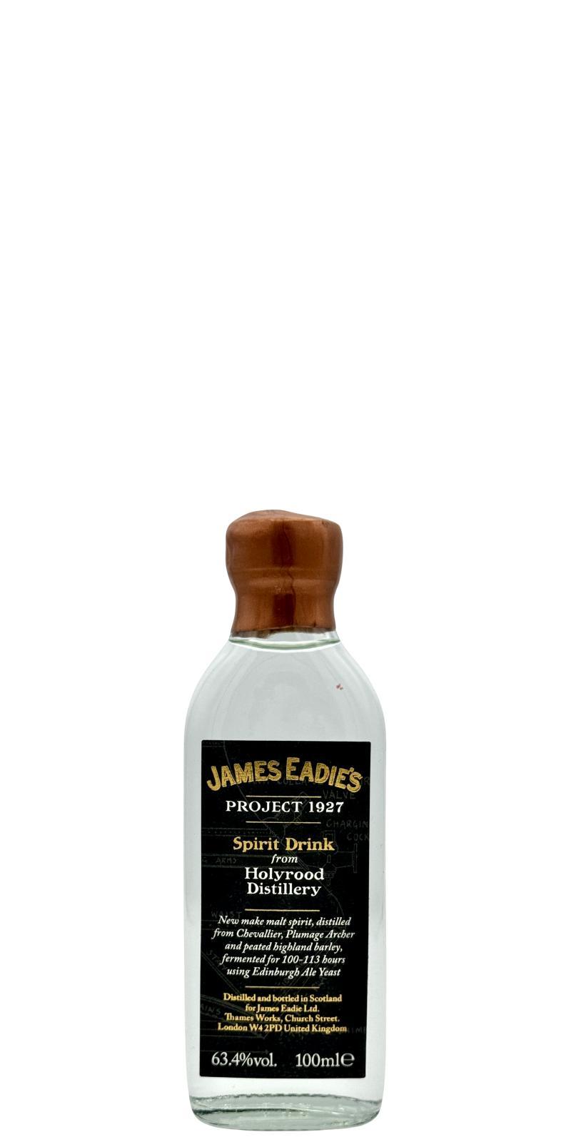 Holyrood New Make Spirit JE  Project 1927