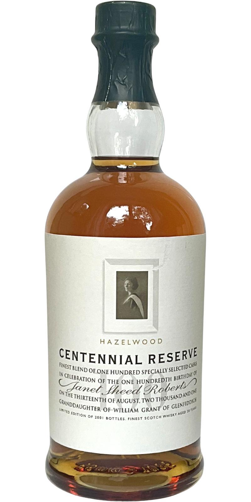 Hazelwood 20-year-old  Centennial Reserve