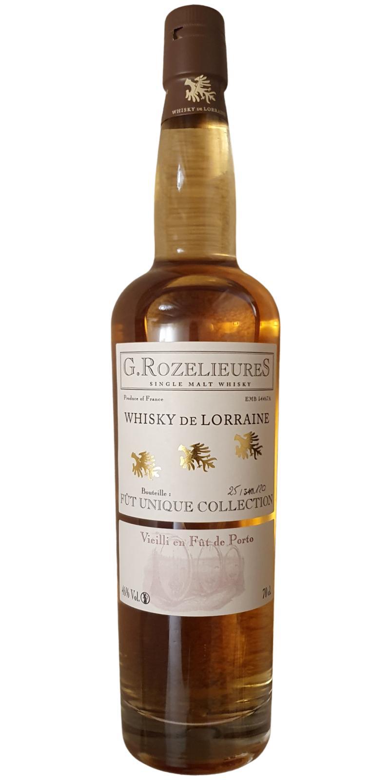 G. Rozelieures Whisky de Lorraine fût unique collection