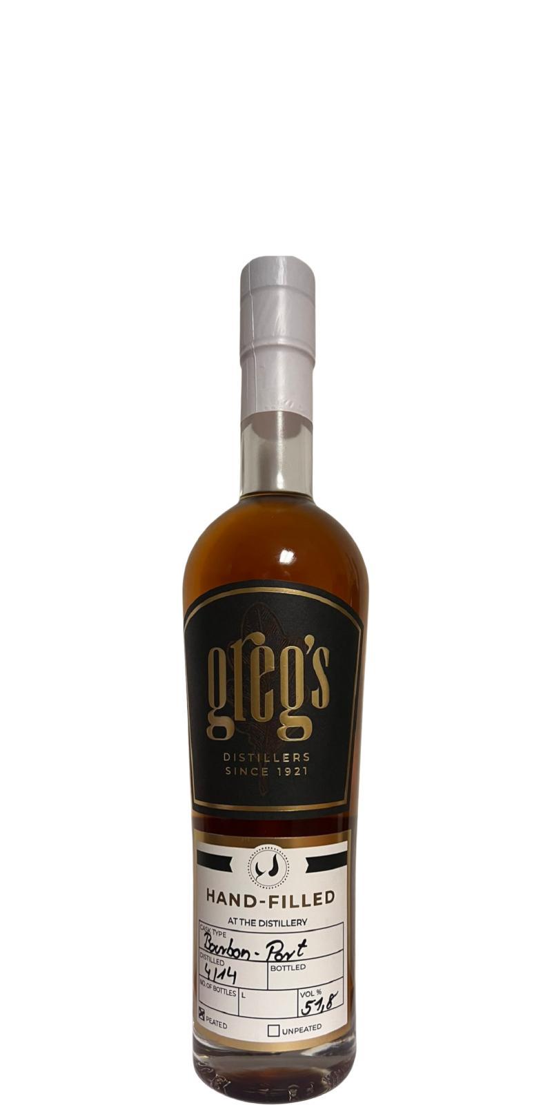 Greg's 2014  Hand-filled at the Distillery