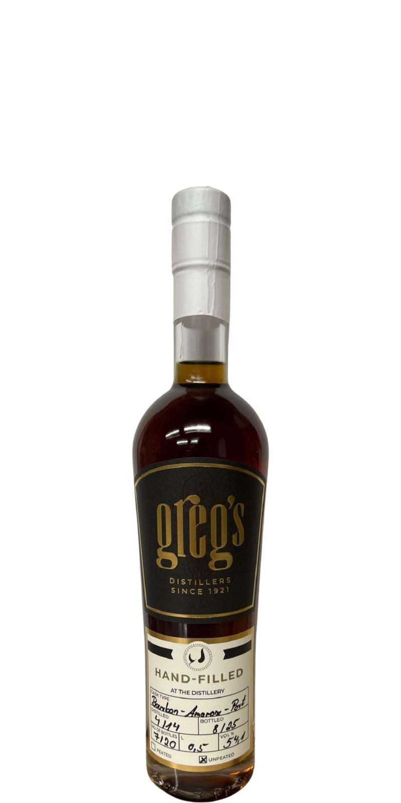 Greg's 2014  Hand-filled at the Distillery