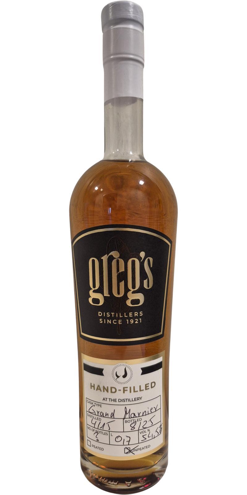 Greg's 2015  Hand-filled at the Distillery