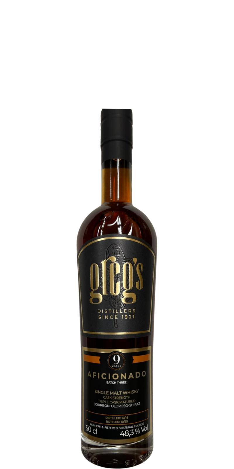 Greg's 2016  Aficionado - Batch Three