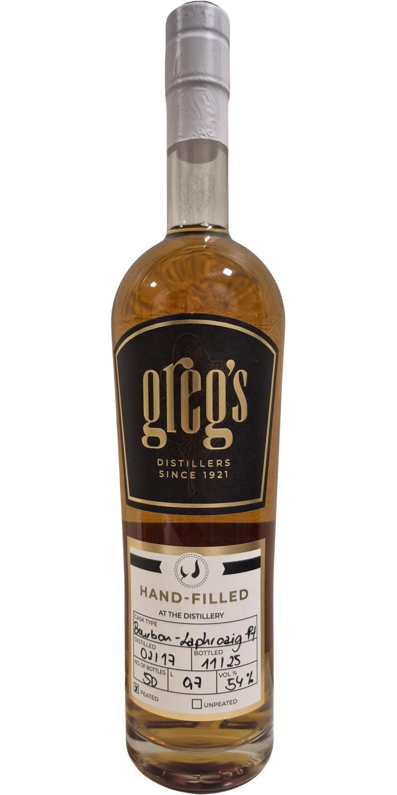 Greg's 2017  Hand-filled at the Distillery