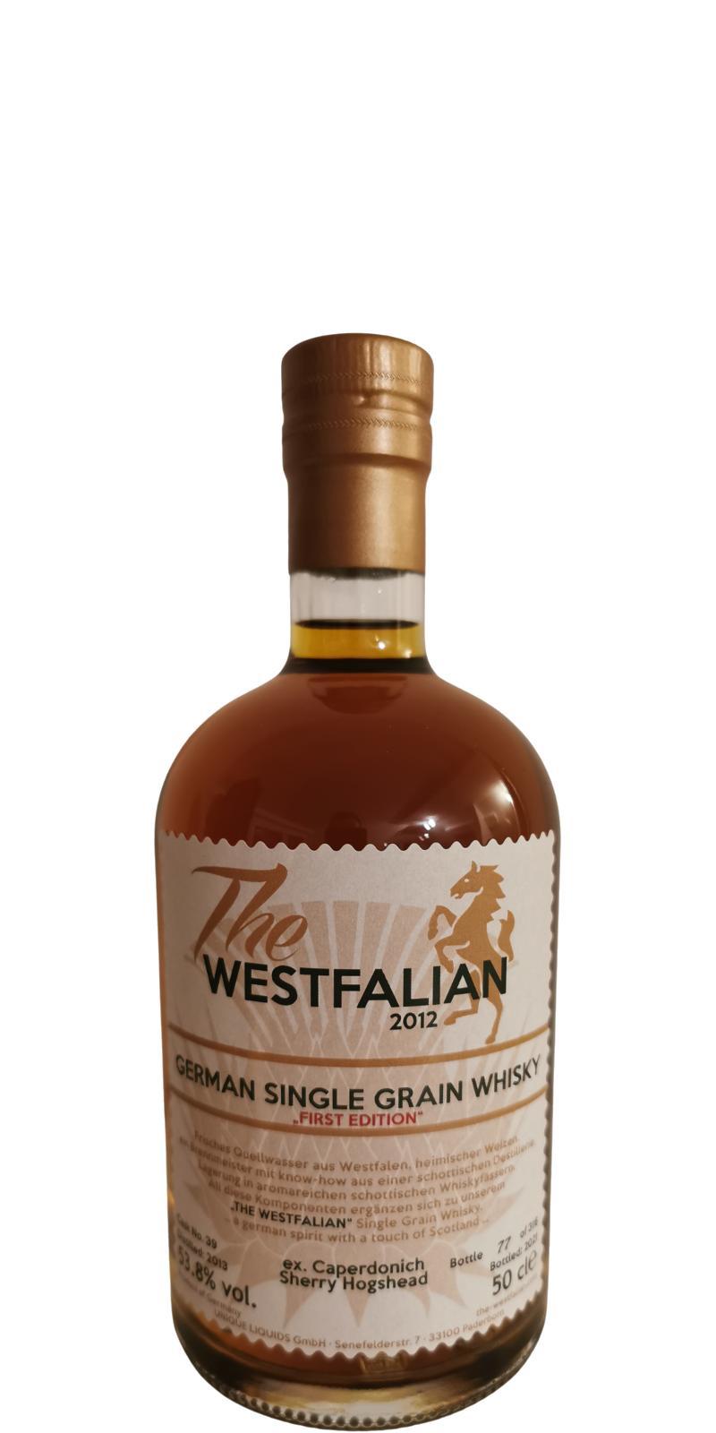 The Westfalian 2013  German Single Grain Whisky