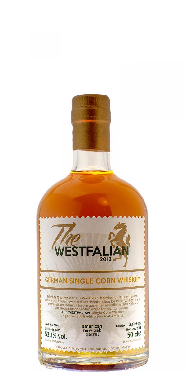 The Westfalian 2015  German Single Corn Whiskey