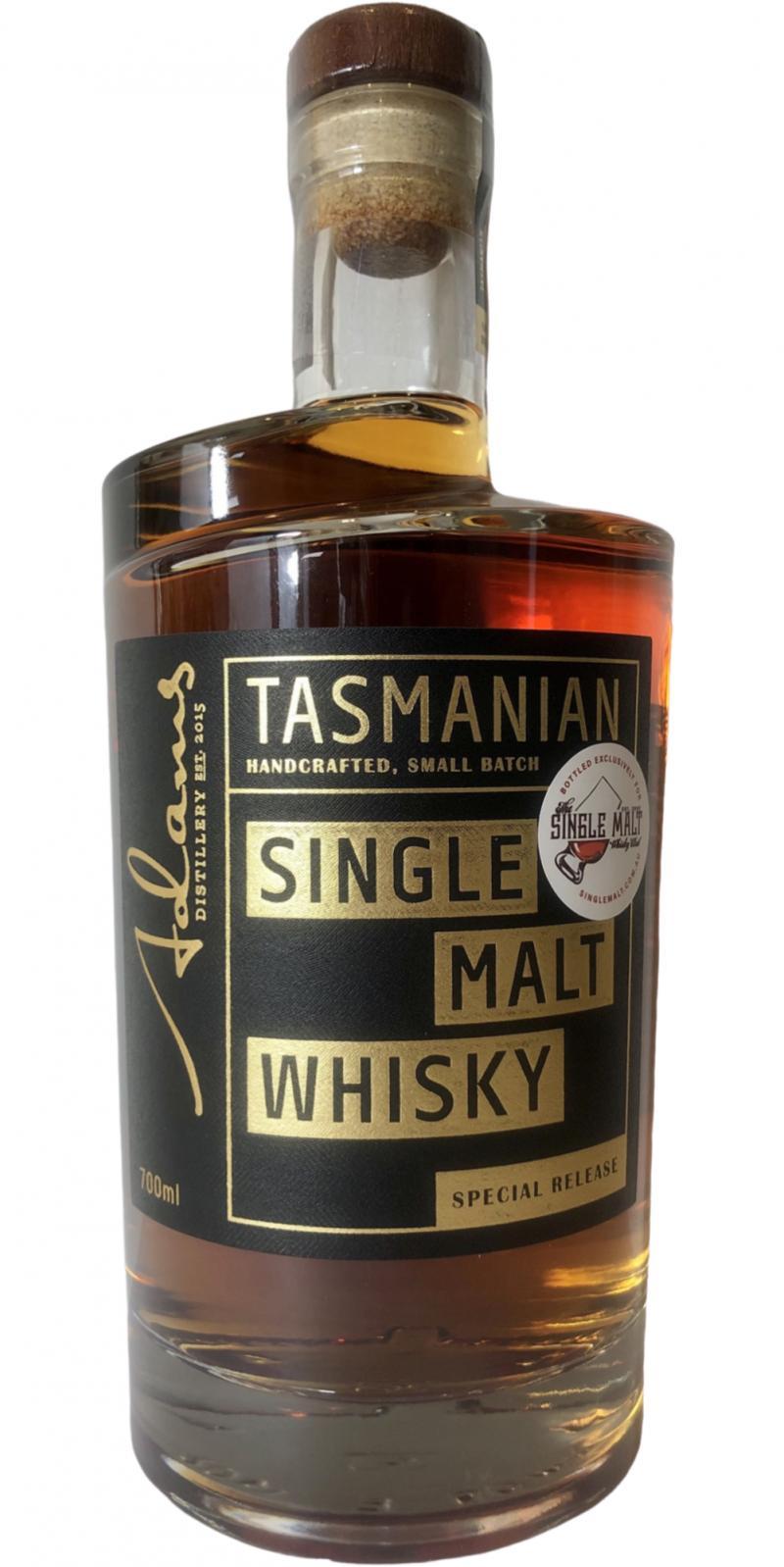 Adams Tasmanian Single Malt Whisky Special Release